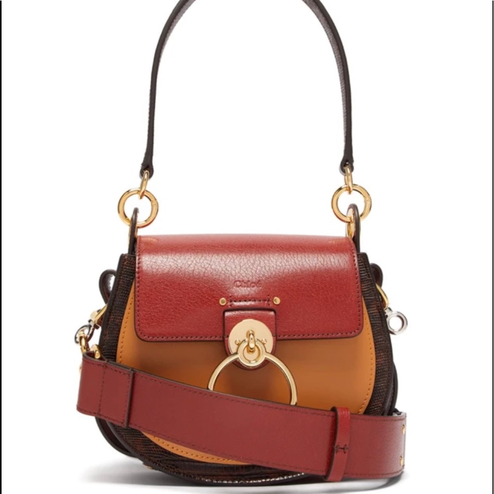 ChloeTess Small Lizard-Embossed Crossbody Bag